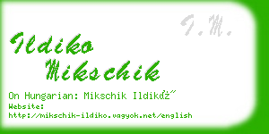 ildiko mikschik business card